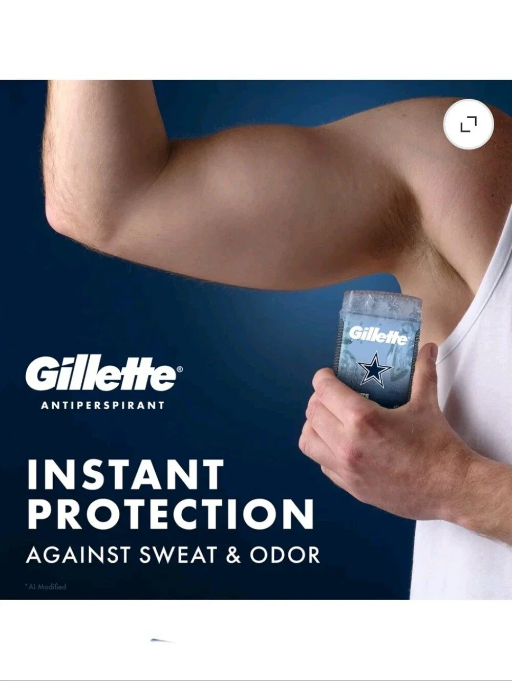 ⭐4/$15 Gillette Dallas Cowboys Clear Gel Deodorant Fresh Amber Scent
